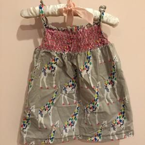 Baby Boden Giraffe Safari Smocked Tunic Top