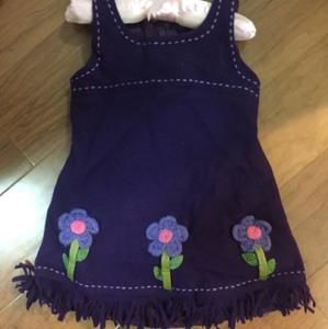 Rosetta Millington Pinafore Wool Purple Jumper Dress