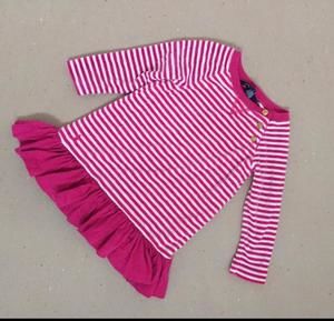Ralph Lauren pink striped velour dress