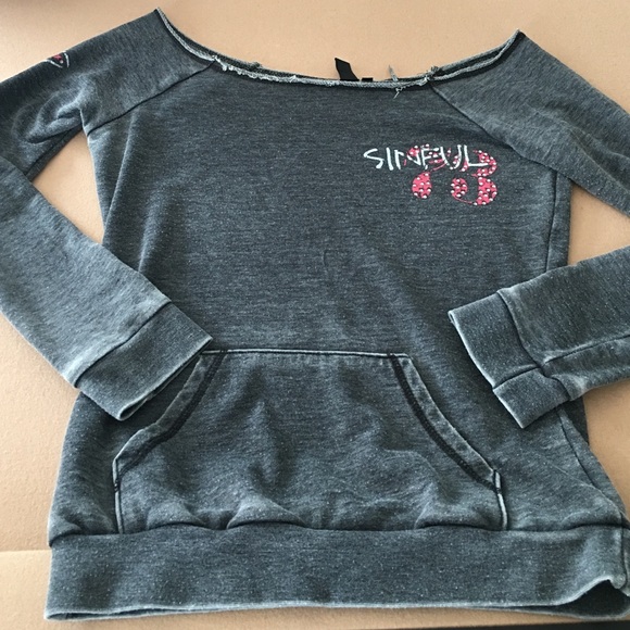 Sinful by Affliction cutoff sweatshirt