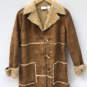 Faux suede fur jacket