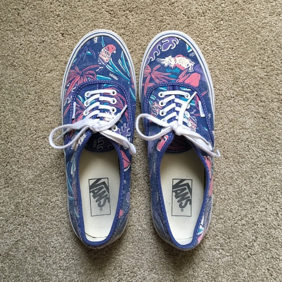Tropical print Vans