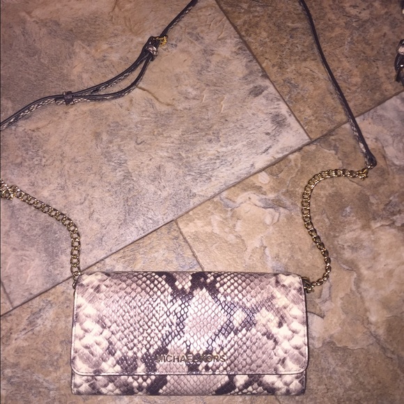 Michael Kors Handbags - Michael Kors snake skinned wallet