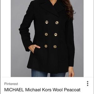 FLASH SALE Michael Kors Wool Plaid Peacoat!