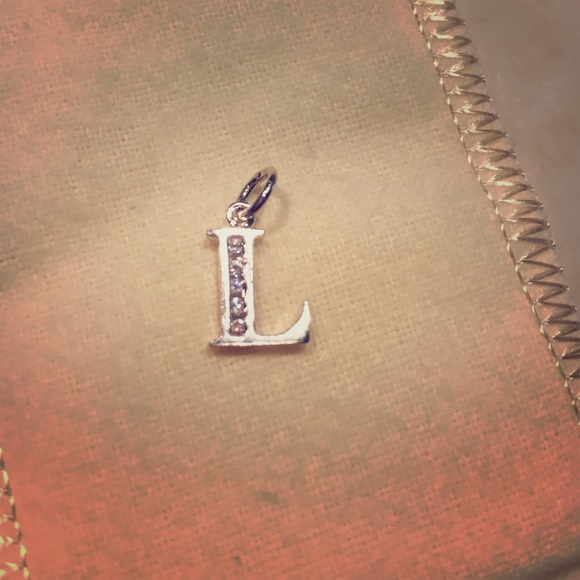 L Sterling Silver Charm