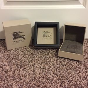Burberry watch case and box