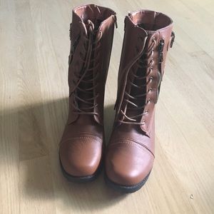 Rue 21 brown combat boots