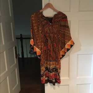 Boho dress with wing sleeves