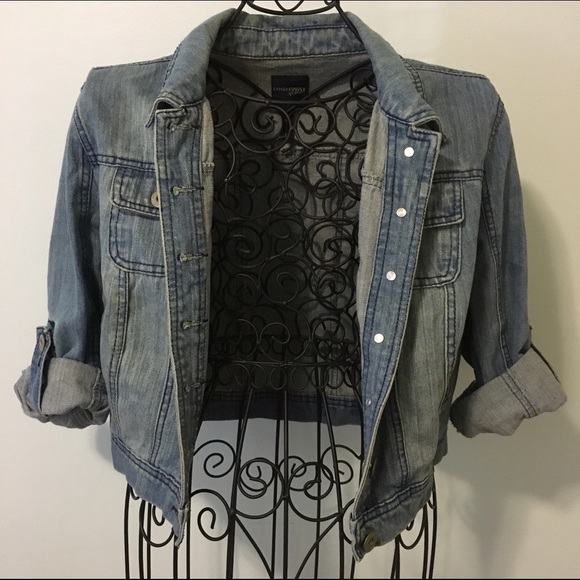 Crop jean jacket