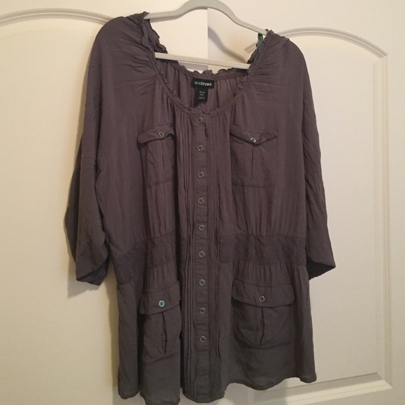 Lane Bryant blouse in dark green/khaki