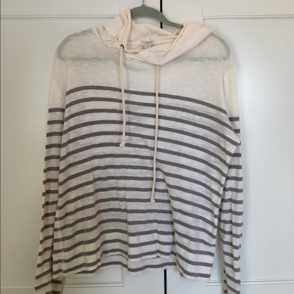 J Crew Lightweight Striped Sweatshirt - Picture 1 of 4
