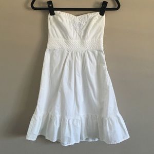 White Short Strapless Dress