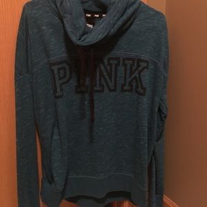 Cowl neck pink sweater