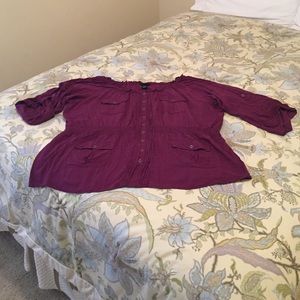 ✨SALE✨Lane Bryant blouse in eggplant