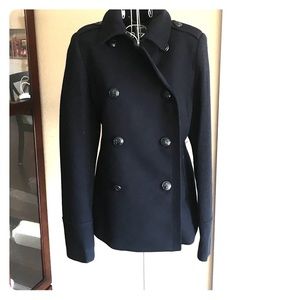BRAND NEW! Navy blue nautical pea coat