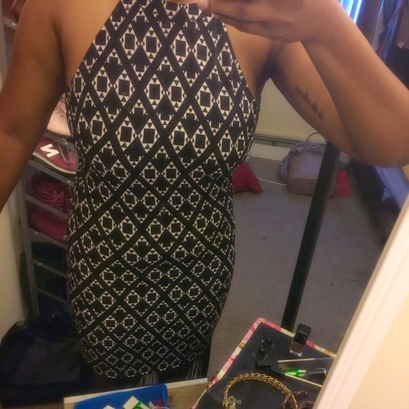 Aztec print fringe maxi dress