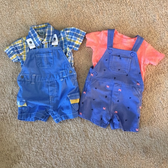 Set of 2 Overall Shorts outfits