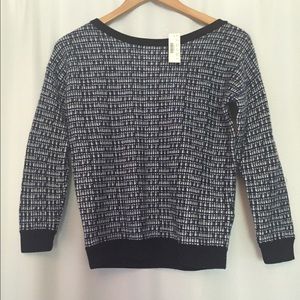 NWT J. Crew Blue & Metallic Weave  Sweater