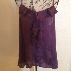 Purple ruffle tank