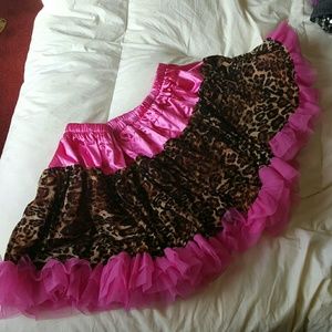Hot Pink Leopard Print Petticoat XXL