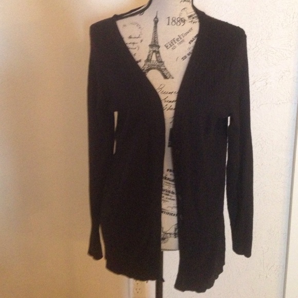 Long black cardigan