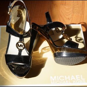 Michael Kors- Black and Gold Shoes