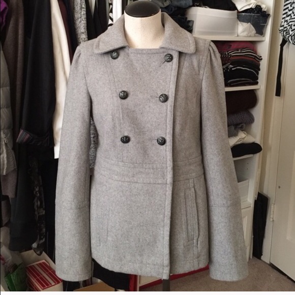 Reposh- Gray wool blend pea coat