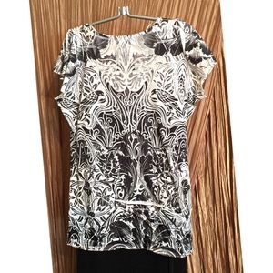 Energe Tops - Energe Top Black & White XL 16 18 plus stretch Energe Tops - Energe Top Black & White XL 16 18 plus stretch