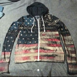 Miss Me flag Hoodie nwot Small