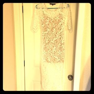 For Love and Lemons, White & Beige Luna Midi Dress