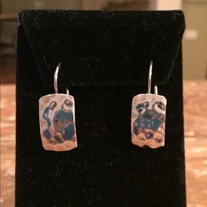 Silpada...hammered sterling silver earrings.
