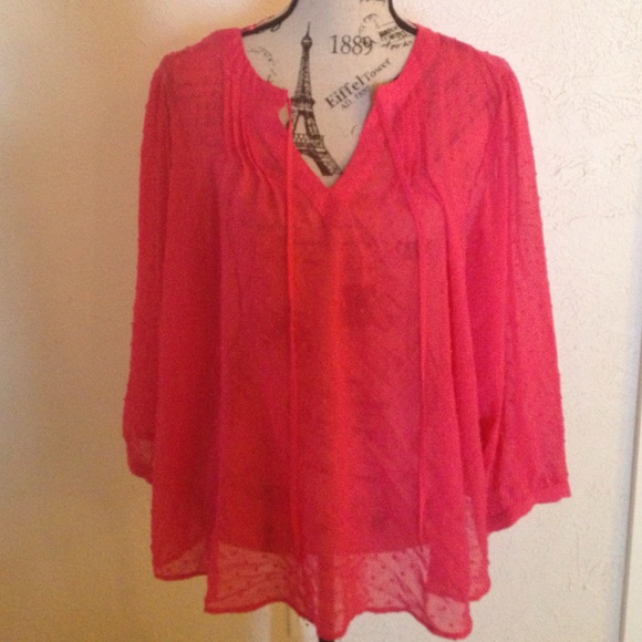 Pink sheer top