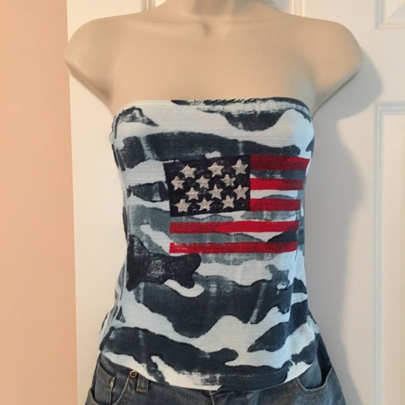 Strapless too with American flag Small