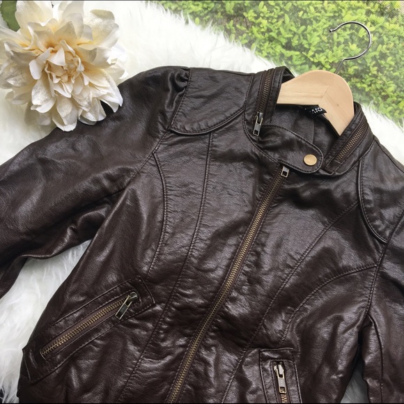 H&M Jackets & Blazers - 📍Final price drop📍Brown faux leather bomber
