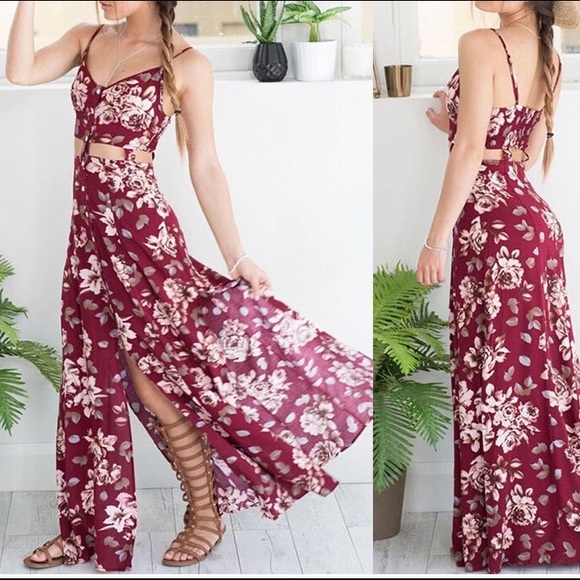 ✨LAST ONE!!!✨Boho Chic Floral Pattern Maxi Dress✨ - Picture 2 of 4