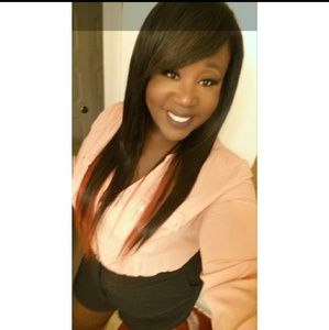 Pink and black romper