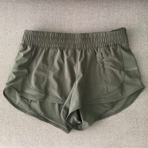 Lululemon Beat The Heat Shorts Military Green 6