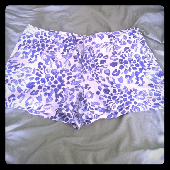 The Loft Blue Leopard Shorts