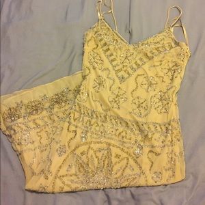 Georgiou studio gold sequin beaded dress