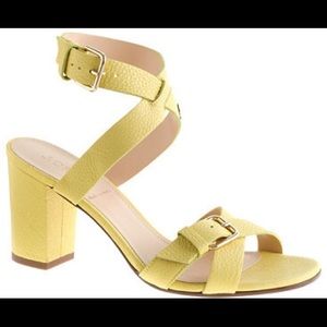 J.Crew Yellow Leather Sandals