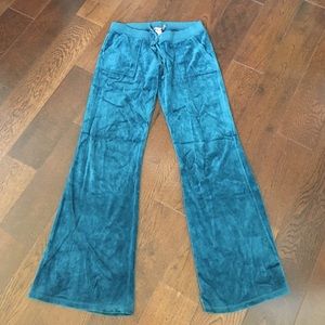 Juicy Couture Velour Pant (teal color)