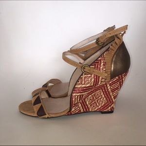 Fairlyrobin ethnic woven wedges