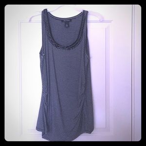 White House Black Market Embellished Tank Top