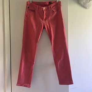 AG Pink Stevie Ankle Jeans (Size 30R)