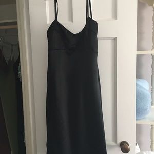 Banana Republic little black satin dress