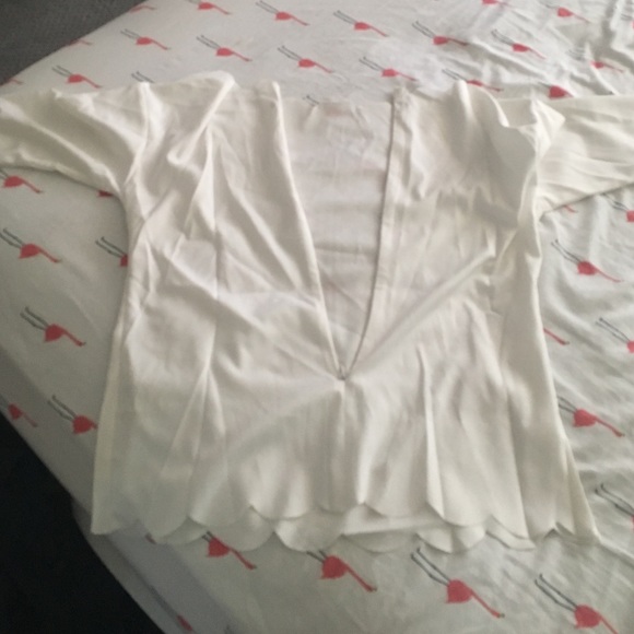 Tops - White scallop top (no belt) Tops - White scallop top (no belt)