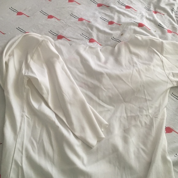 Tops - White scallop top (no belt) Tops - White scallop top (no belt)