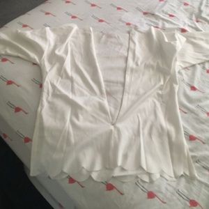 Tops - White scallop top (no belt) Tops - White scallop top (no belt)