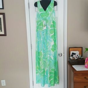 🍍BNWT Lilly Pulitzer Green Sheen Maxi🍍