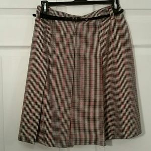 Pleated Plaid Skirt-size 10P